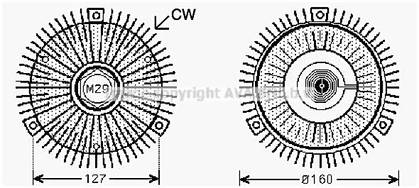 AVA QUALITY COOLING Сцепление, вентилятор радиатора MSC421